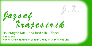 jozsef krajcsirik business card